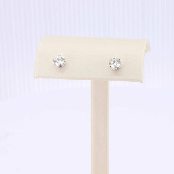 Diamond Stud Earrings, 1.20cttw G H I2 in 14K White Gold - Kizer Cummings Jewelers