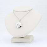 Load image into Gallery viewer, Engraved Round Locket w/Diamond Accent in Sterling Silver
