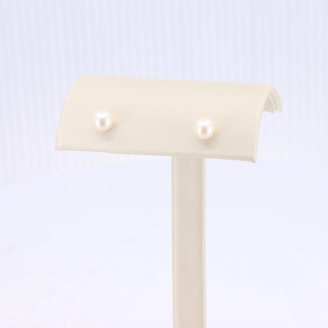 Freshwater Pearl Stud Earrings, 5mm in 14K Yellow Gold - Kizer Cummings Jewelers