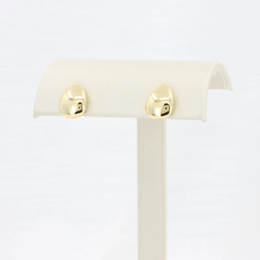 Teardrop Post Earrings in 14K Yellow Gold - Kizer Cummings Jewelers