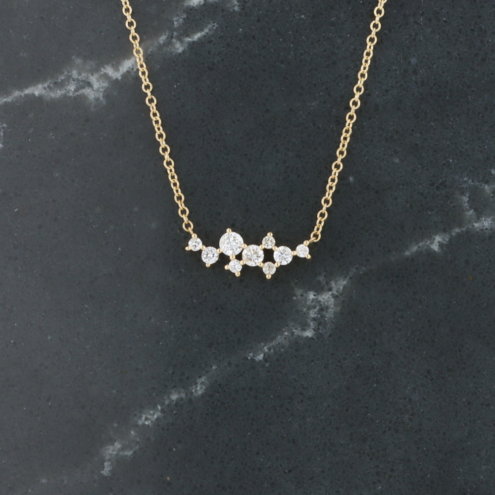 A Touch of Sparkle Diamond Necklace in Yellow Gold