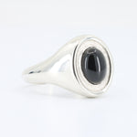 Load image into Gallery viewer, Onyx Cabochon Signet Ring, 9x7mm in Sterling Silver