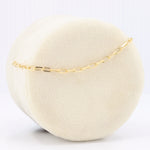 Load image into Gallery viewer, Beveled Paper Clip Chain Bracelet 2.2mm 7&quot; in Yellow Gold
