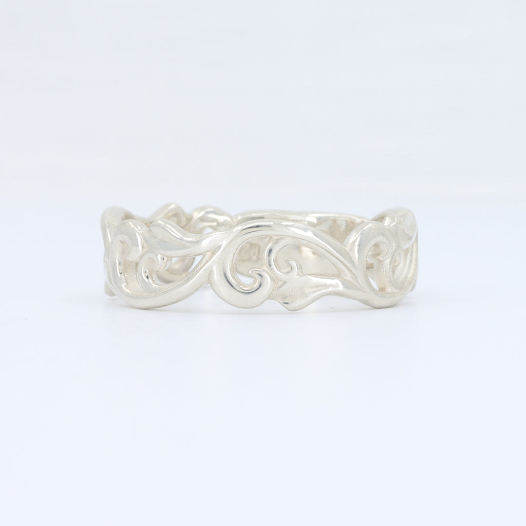 Open Scroll Wrap Band in Sterling Silver