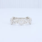 Load image into Gallery viewer, Sculpted Sunflower Vine Band in White Gold
