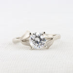 Load image into Gallery viewer, Leaf Wrap Solitaire Engagement Ring Mounting