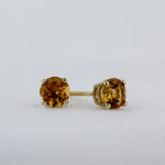 Load image into Gallery viewer, Citrine Stud Earrings in Yellow Gold
