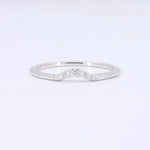 Load image into Gallery viewer, Curved Diamond Band, 0.08cttw in 14K White - Kizer Cummings Jewelers
