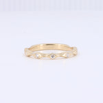 Load image into Gallery viewer, Geometric Diamond Wedding Band in Yellow Gold - 0.12cttw
