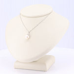 Load image into Gallery viewer, Pearl Solitaire Necklace in White Gold

