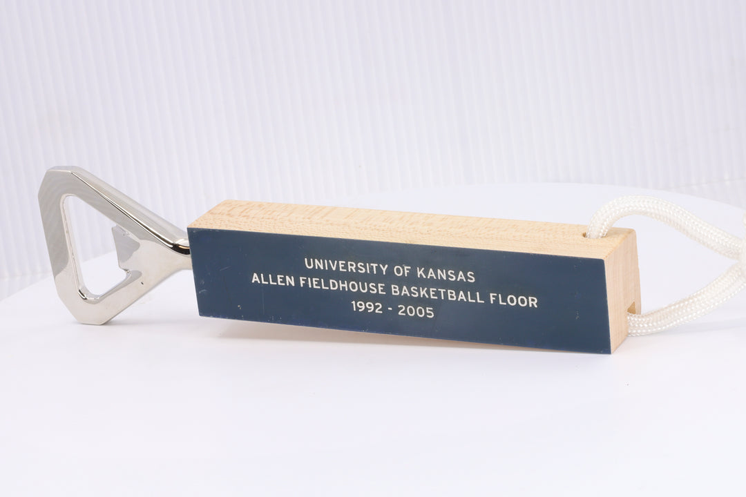 University of Kansas Allen Fieldhouse Basketball Floor Bottle Opener