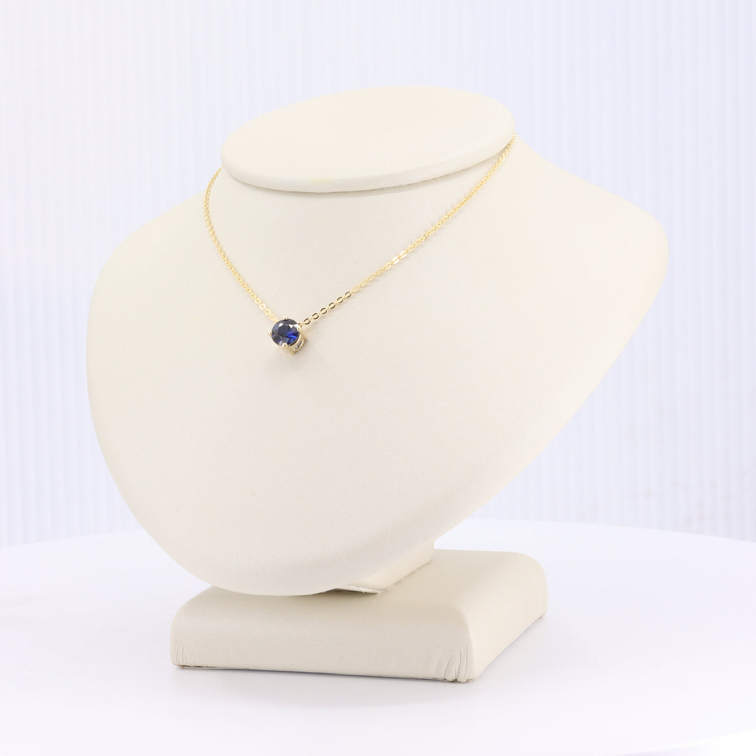 Sapphire Slide Pendant in Yellow Gold