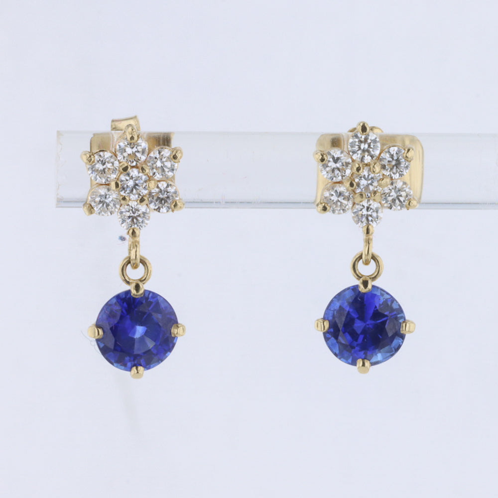 Winter Wonderland Drop Earrings in Yellow Gold