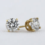 Load image into Gallery viewer, Diamond Stud Earrings in Yellow Gold - 1.45cttw