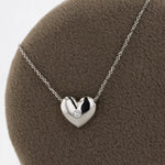 Load image into Gallery viewer, Heart Necklace with Diamond in White Gold