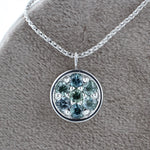 Load image into Gallery viewer, Montana Sapphire Cluster Necklace