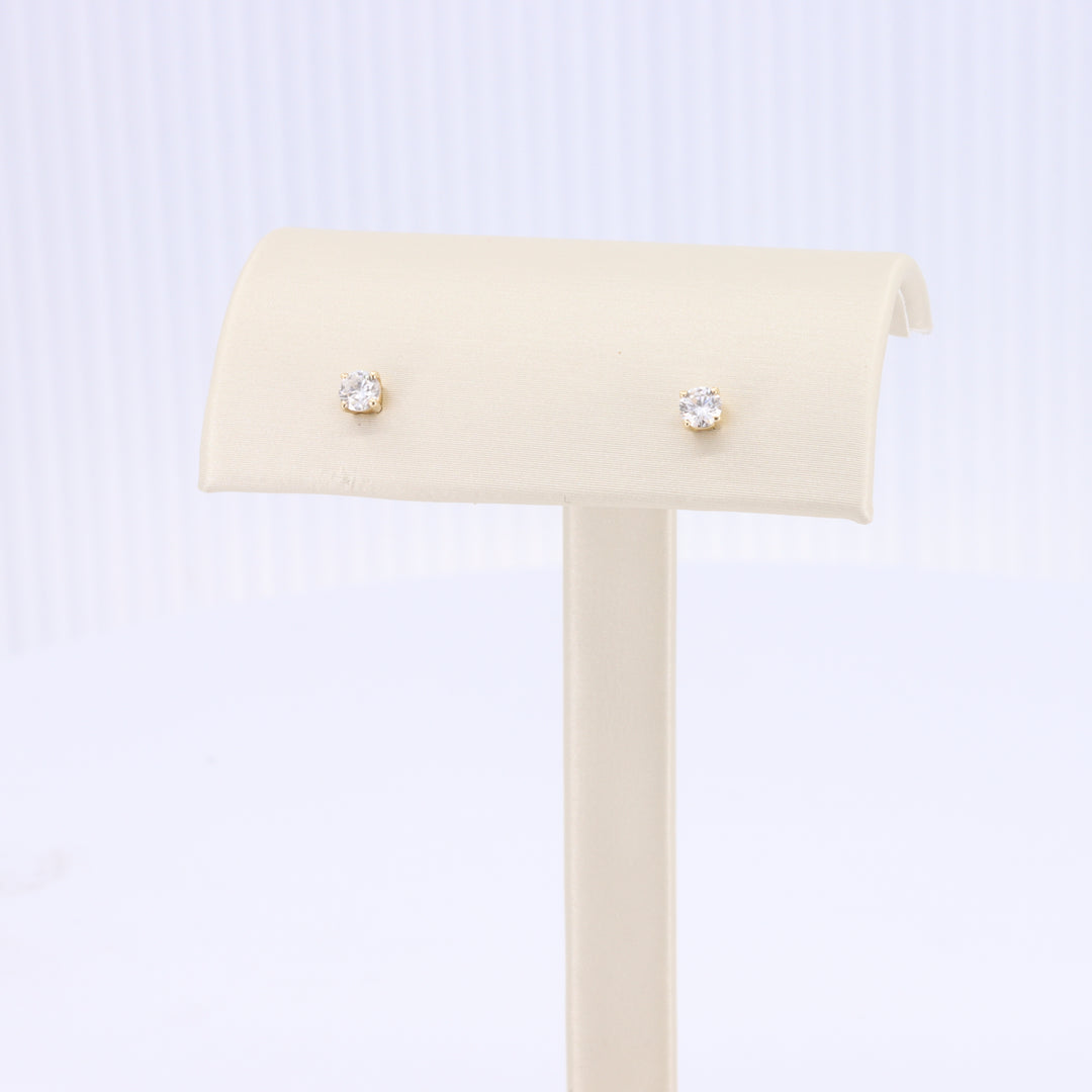 Lab-Grown Diamond Stud Earrings, 0.25cttw in 14K Yellow Gold