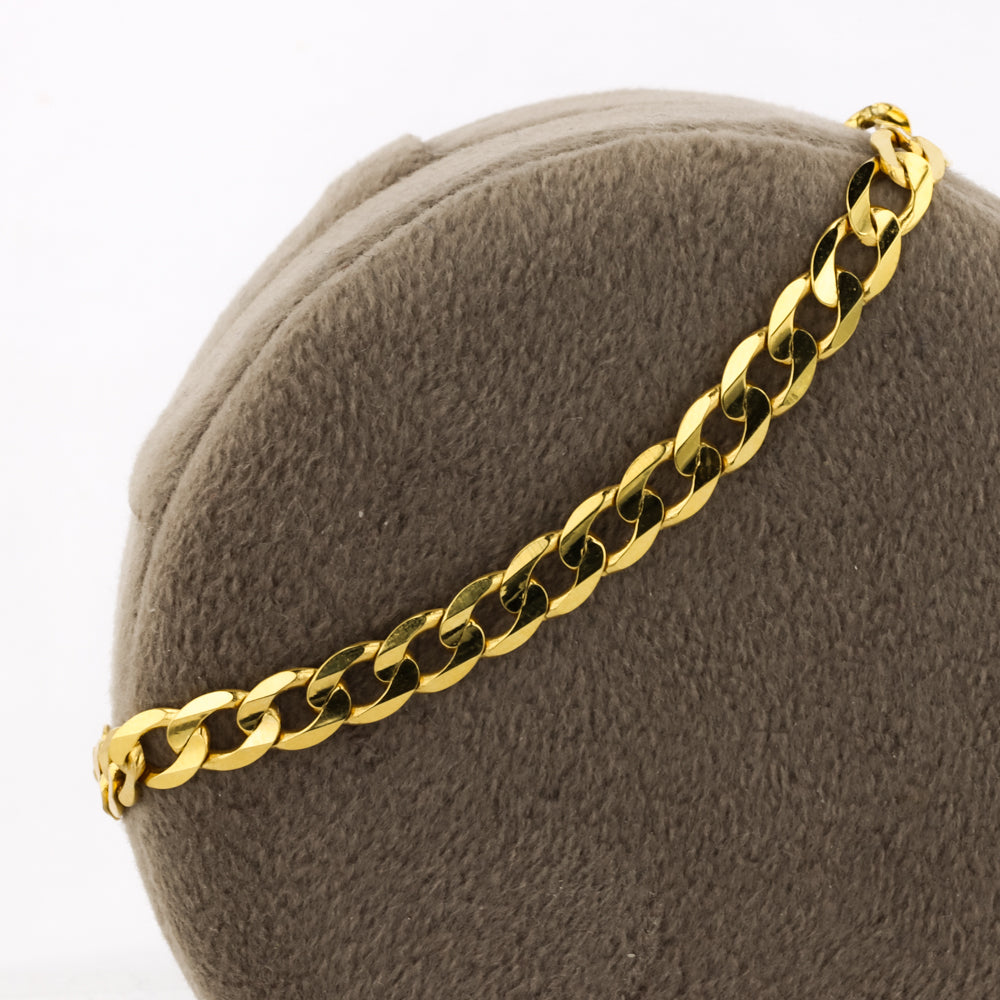 Open Concave Curb Chain Bracelet