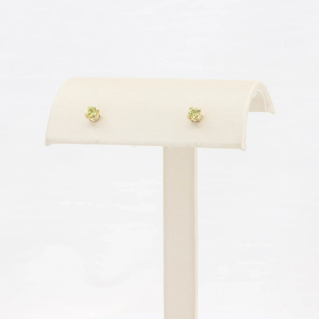 Peridot Stud Earrings, 0.26cttw in 10K Yellow Gold - Kizer Cummings Jewelers