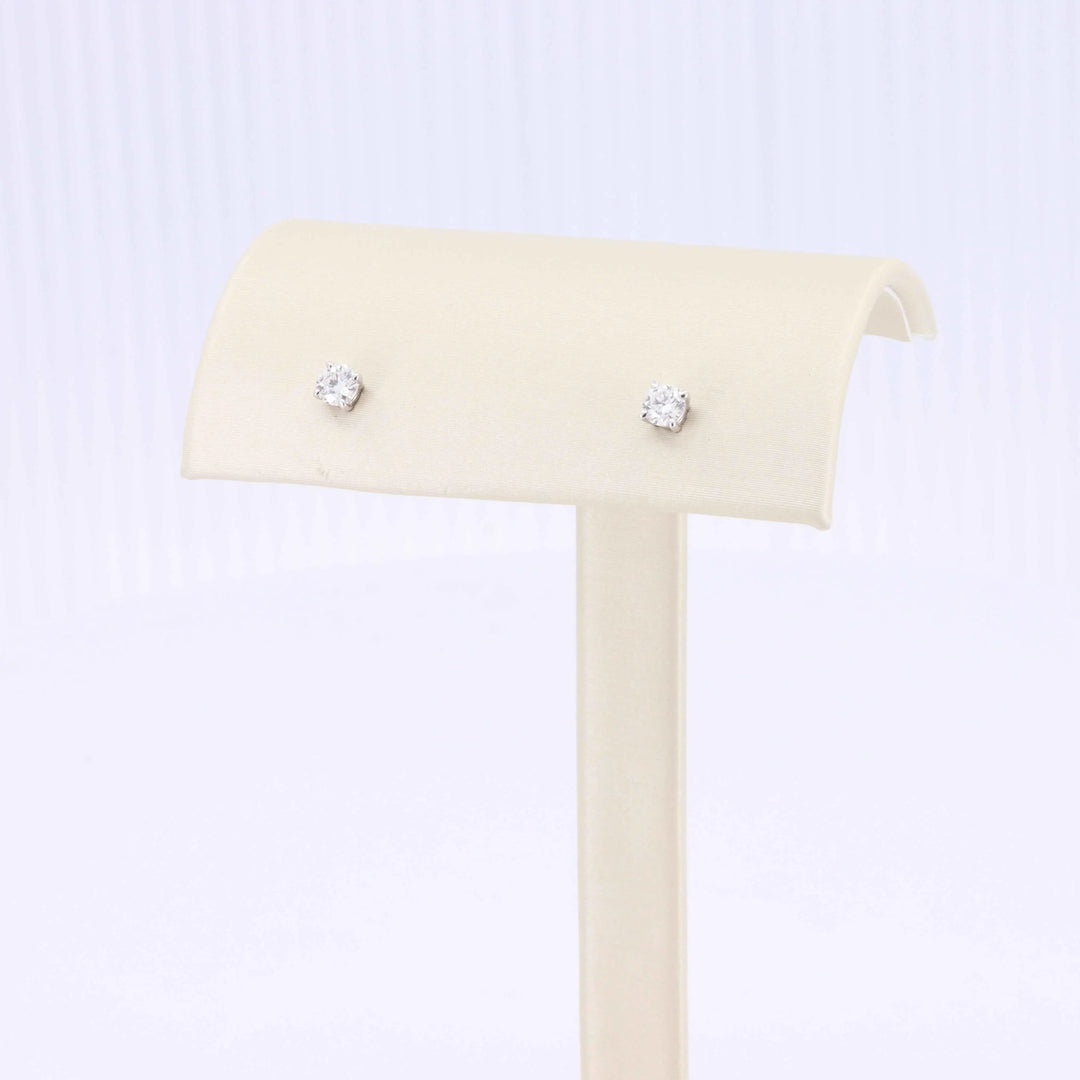 Diamond Stud Earrings, 0.35cttw in 14K White Gold - Kizer Cummings Jewelers