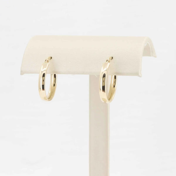Hoop Earrings in 10K Yellow Gold, 3x18mm - Kizer Cummings Jewelers
