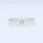 Load image into Gallery viewer, Upcycled 1.37ct Solitaire Engagement Ring in White Gold
