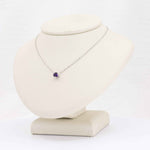 Load image into Gallery viewer, Amethyst Pendant, 0.32ct in 14K White Gold, 18 inch Chain - Kizer Cummings Jewelers