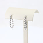 Load image into Gallery viewer, Rope Hoop Earrings in 10K White Gold