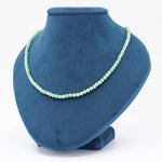 Load image into Gallery viewer, Aventurine Bead Strand Necklace, 4mm Round Beads with Sterling Silver Clasp, 16–18"