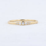 Load image into Gallery viewer, Tapered Diamond Stackable Band in Yellow Gold
