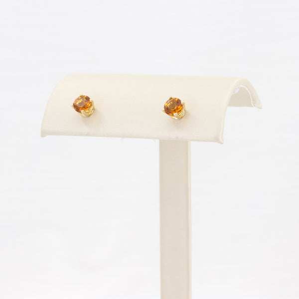 Citrine Stud Earrings, 0.96cttw in 14K Yellow Gold - Kizer Cummings Custom Jewelers