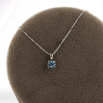 Load image into Gallery viewer, Aquamarine Necklace in White Gold
