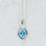 Load image into Gallery viewer, Blue Topaz Pendant, 1.35ct Oval in Sterling Silver, 16–18 inch Chain