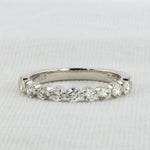 Load image into Gallery viewer, Single Prong Diamond Band in White Gold - 0.77cttw
