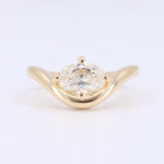 Load image into Gallery viewer, Oval Wave Diamond Ring in Yellow Gold