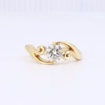 Load image into Gallery viewer, Swirl Solitaire Engagement Ring in Yellow Gold
