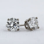 Load image into Gallery viewer, Diamond Stud Earrings in White Gold - 1.43cttw
