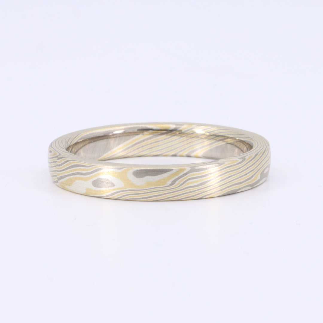 Mokume Gane Band in Mixed Metals