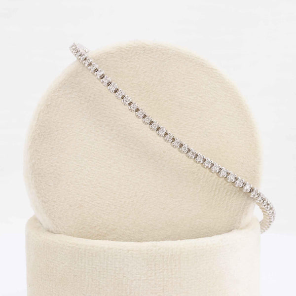 Diamond Tennis Bracelet, 1.00cttw Diamonds in White Gold, 7 inch - Kizer Cummings Jewelers