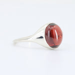 Load image into Gallery viewer, Garnet Cabochon Signet Ring, 2.65ct in Sterling Silver