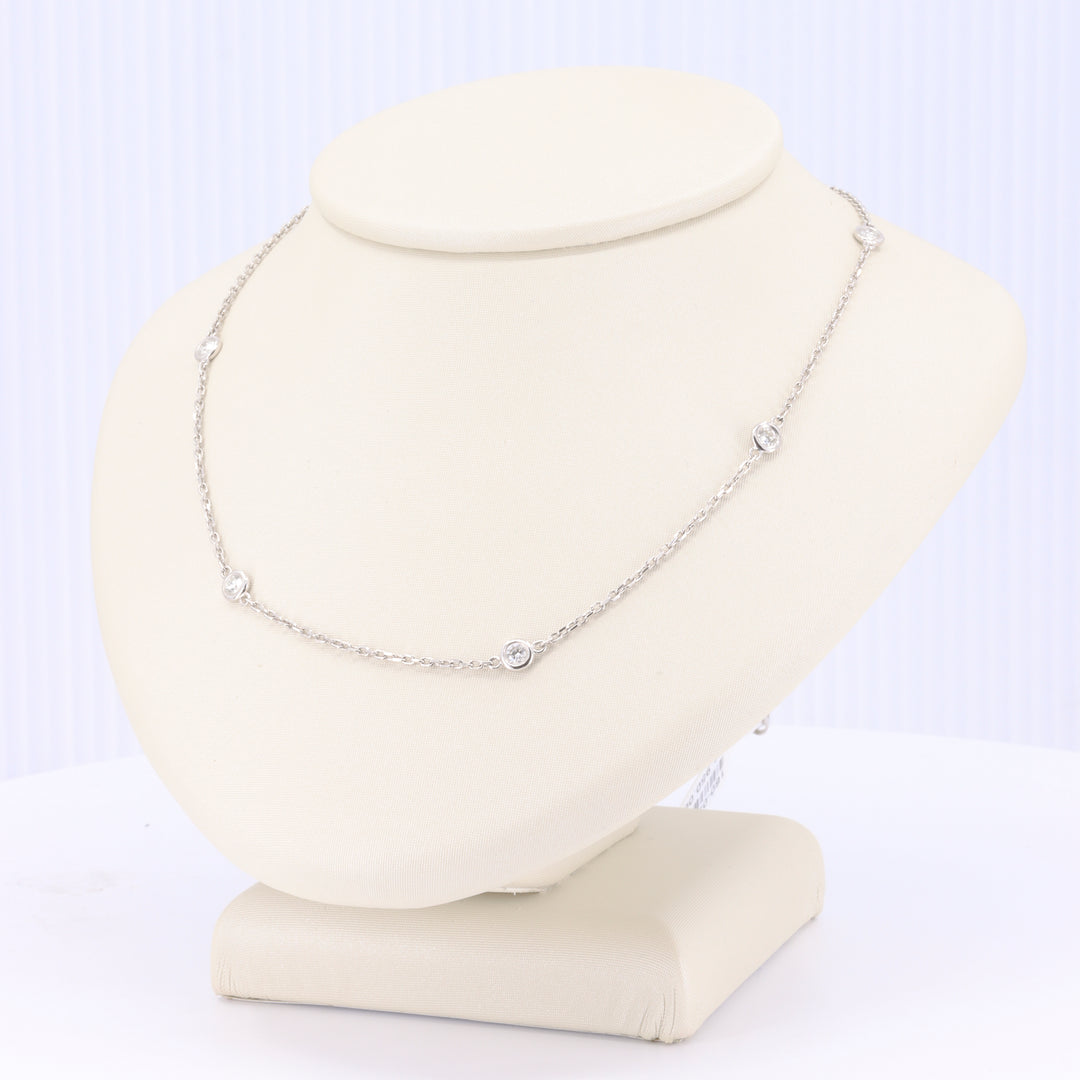 Diamonds By The Yard Necklace in White Gold