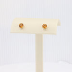 Load image into Gallery viewer, 14K Yellow Gold Citrine Stud Earrings

