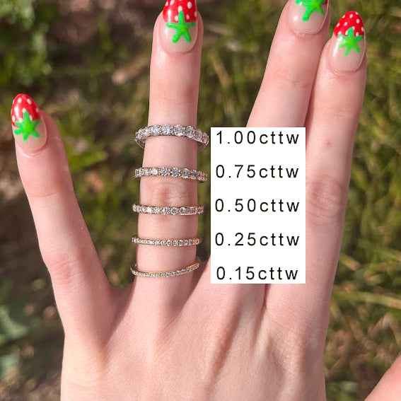 Diamond Wedding Band, 0.50cttw in 14K White Gold