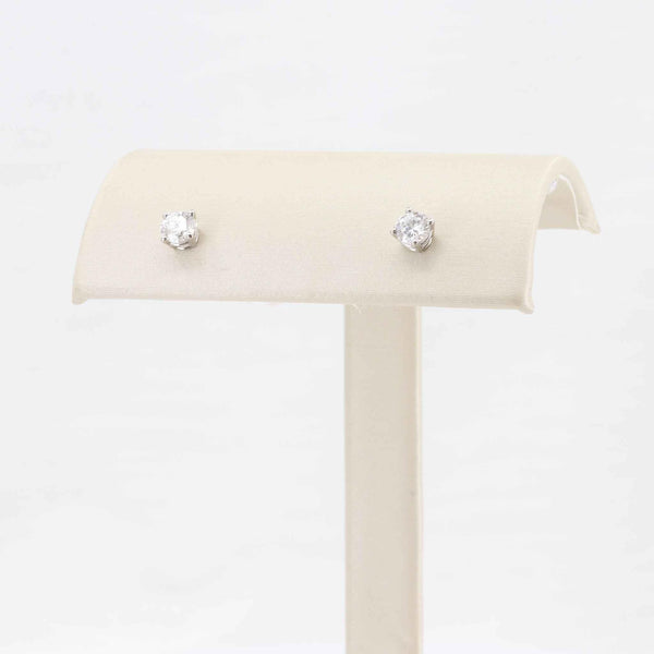 Lab Grown Diamond Stud Earrings, 0.50cttw in 14K White Gold - Kizer Cummings Jewelers