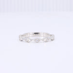 Load image into Gallery viewer, Geometric Diamond Wedding Band in White Gold - 0.07cttw
