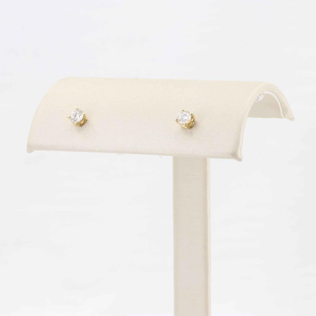 Lab Grown Diamond Stud Earrings, 0.25cttw in 14K Yellow Gold - Kizer Cummings Jewelers